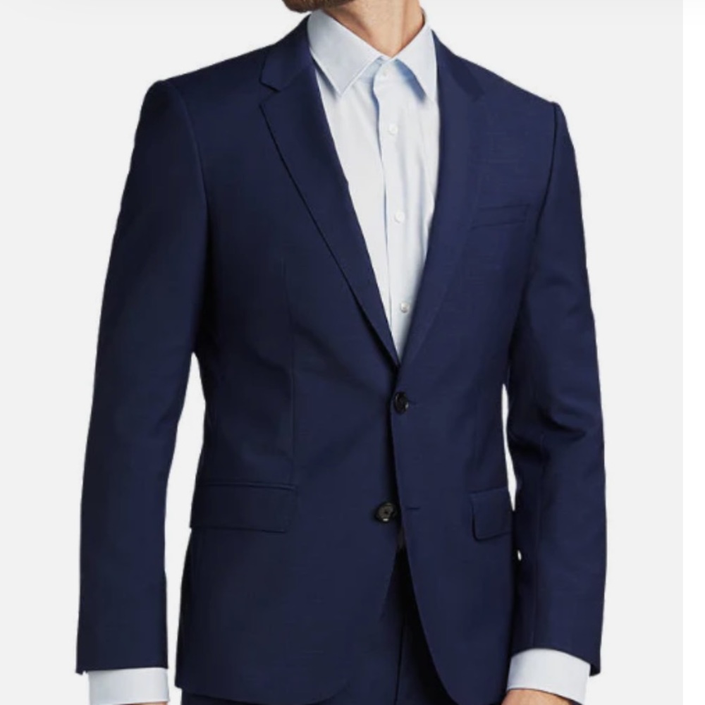 Hugo Boss Dark Navy Fit Wool Modern Blazer Size 36R